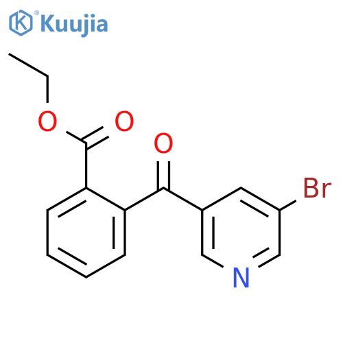3-BROMO-5-(2-ETHOXYCARBONYLBENZOYL)PYRIDINE structure