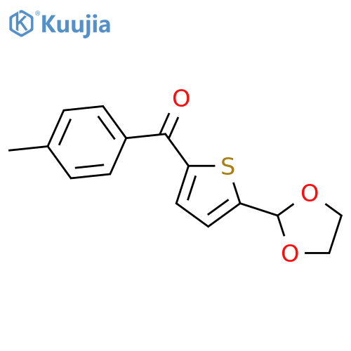 5-(1,3-Dioxolan-2-yl)-2-(4-methylbenzoyl)thiophene structure