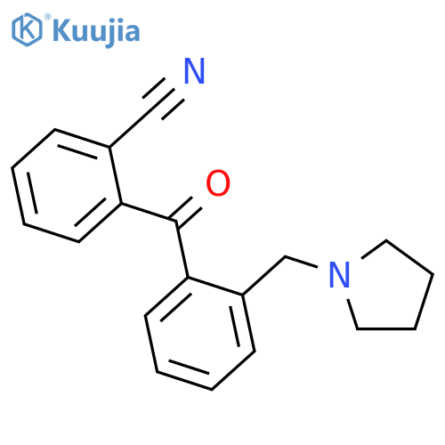 2-Cyano-2'-pyrrolidinomethyl benzophenone structure