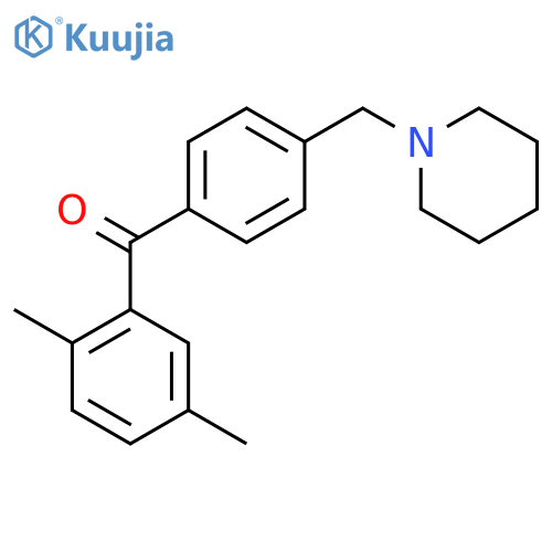2,5-Dimethyl-4'-piperidinomethyl benzophenone structure