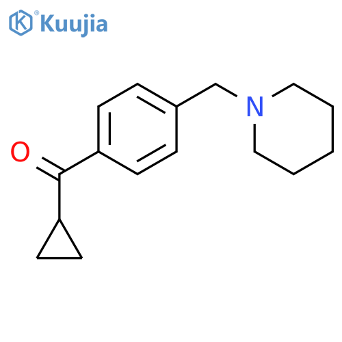 Cyclopropyl 4-(piperidinomethyl)phenyl ketone structure