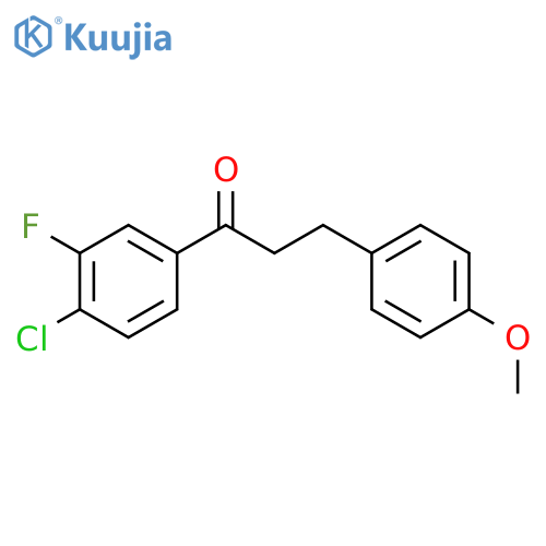 1-(4-chloro-3-fluorophenyl)-3-(4-methoxyphenyl)propan-1-one structure