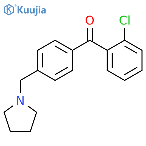 2-Chloro-4'-pyrrolidinomethyl benzophenone structure