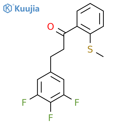 1-(2-methylsulfanylphenyl)-3-(3,4,5-trifluorophenyl)propan-1-one structure