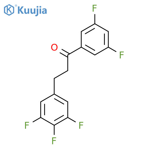 1-(3,5-difluorophenyl)-3-(3,4,5-trifluorophenyl)propan-1-one structure