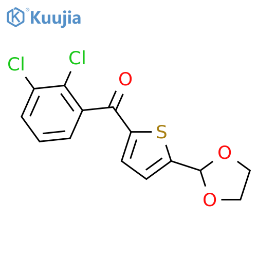 2-(2,3-Dichlorobenzoyl)-5-(1,3-dioxolan-2-yl)thiophene structure