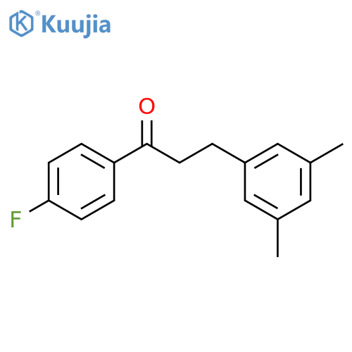 3-(3,5-dimethylphenyl)-1-(4-fluorophenyl)propan-1-one structure