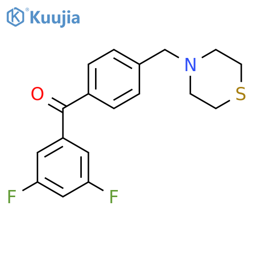 (3,5-difluorophenyl)-[4-(thiomorpholinomethyl)phenyl]methanone structure