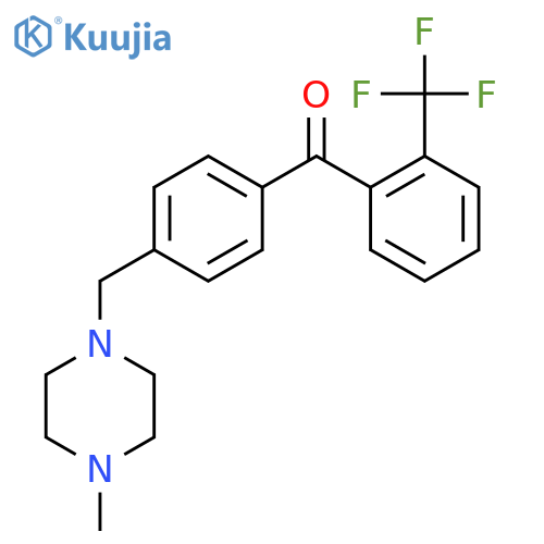[4-[(4-methylpiperazin-1-yl)methyl]phenyl]-[2-(trifluoromethyl)phenyl]methanone structure