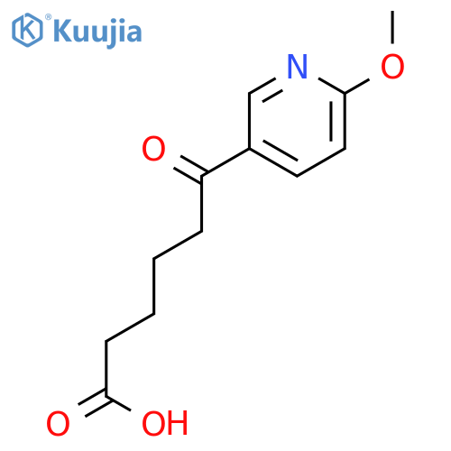 6-(6-methoxy-3-pyridyl)-6-oxo-hexanoic acid structure