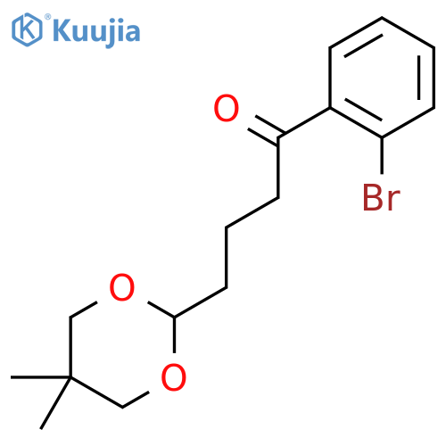 2'-Bromo-4-(5,5-dimethyl-1,3-dioxan-2-yl)butyrophenone structure