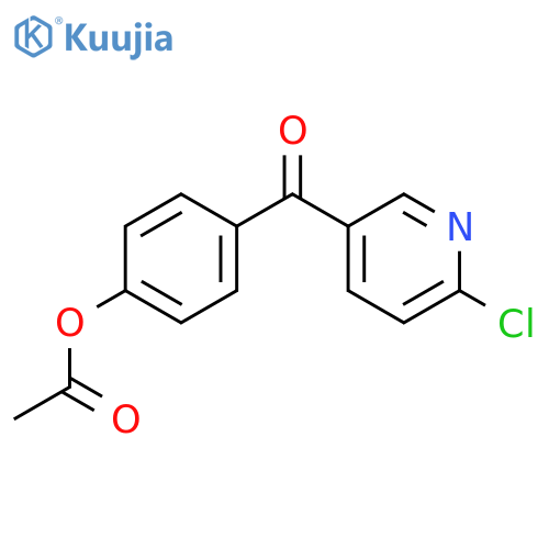 [4-(6-chloropyridine-3-carbonyl)phenyl] acetate structure