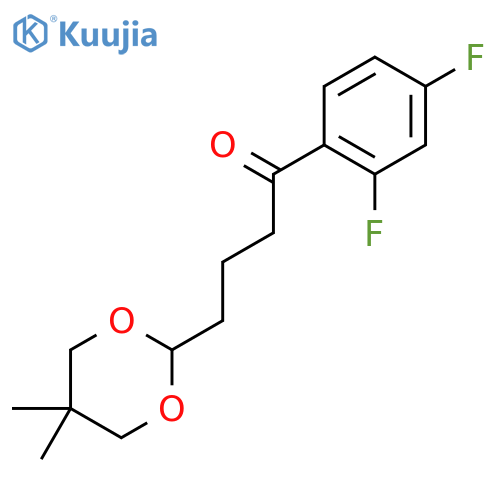 1-(2,4-difluorophenyl)-4-(5,5-dimethyl-1,3-dioxan-2-yl)butan-1-one structure