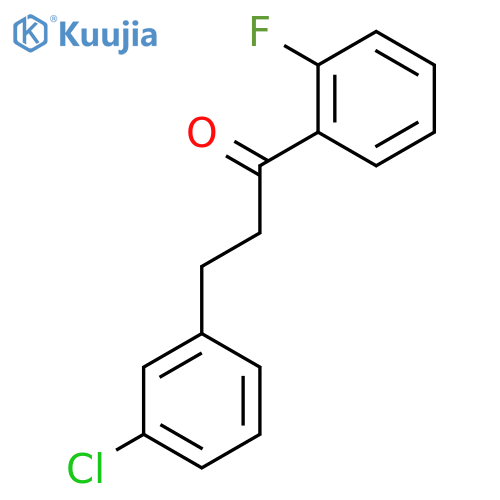 3-(3-chlorophenyl)-1-(2-fluorophenyl)propan-1-one structure