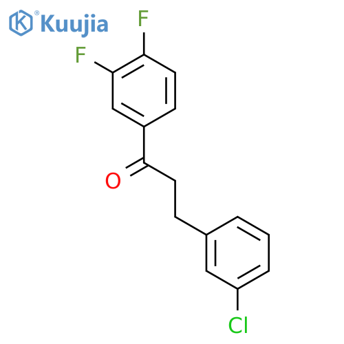 3-(3-chlorophenyl)-1-(3,4-difluorophenyl)propan-1-one structure