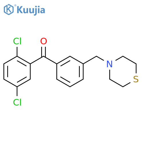2,5-Dichloro-3'-thiomorpholinomethyl benzophenone structure