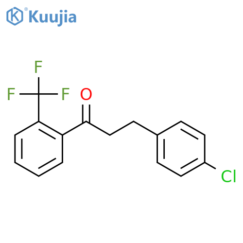 3-(4-chlorophenyl)-1-[2-(trifluoromethyl)phenyl]propan-1-one structure