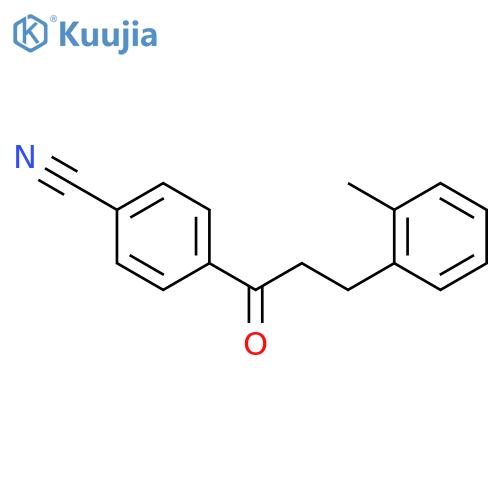 4'-Cyano-3-(2-methylphenyl)propiophenone structure