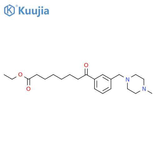 Ethyl 8-3-(4-methylpiperazinomethyl)phenyl-8-oxooctanoate structure