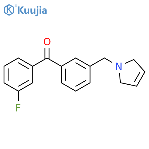 [3-(2,5-dihydropyrrol-1-ylmethyl)phenyl]-(3-fluorophenyl)methanone structure