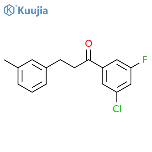 1-(3-chloro-5-fluorophenyl)-3-(3-methylphenyl)propan-1-one structure