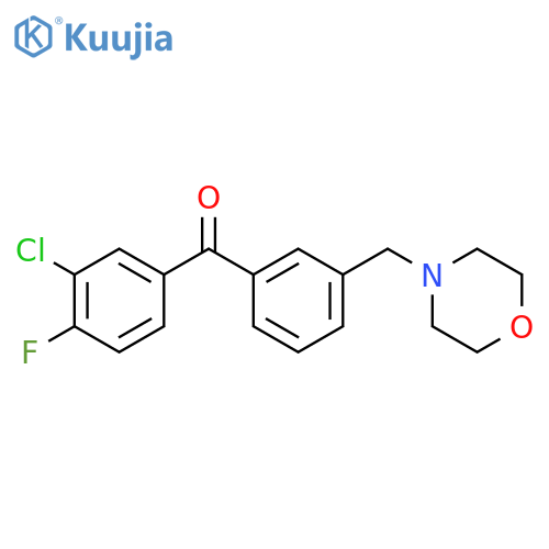 (3-chloro-4-fluoro-phenyl)-[3-(morpholinomethyl)phenyl]methanone structure