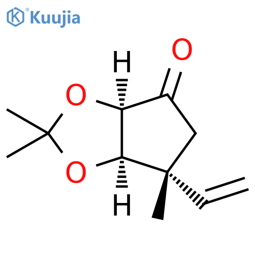 (3aR,4R,6aR)-2,2,4-trimethyl-4-vinyl-5,6a-dihydro-3aH-cyclopenta[d][1,3]dioxol-6-one structure