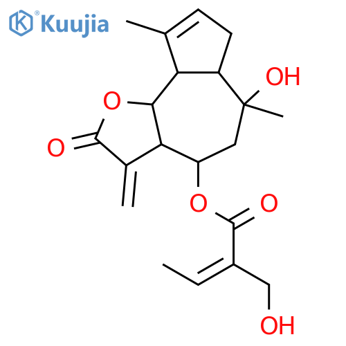 (3aR,4R,6S,6aR,9aR,9bR)-6-hydroxy-6,9-dimethyl-3-methylidene-2-oxo-2,3,3a,4,5,6,6a,7,9a,9b-decahydroazuleno[4,5-b]furan-4-yl (2Z)-2-(hydroxymethyl)but-2-enoate structure