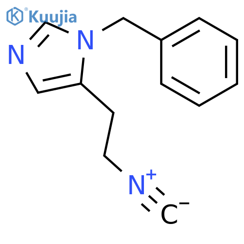 1H-Imidazole, 5-(2-isocyanoethyl)-1-(phenylmethyl)- structure