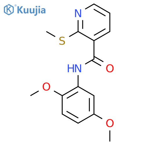 N-(2,5-dimethoxyphenyl)-2-(methylthio)nicotinamide structure
