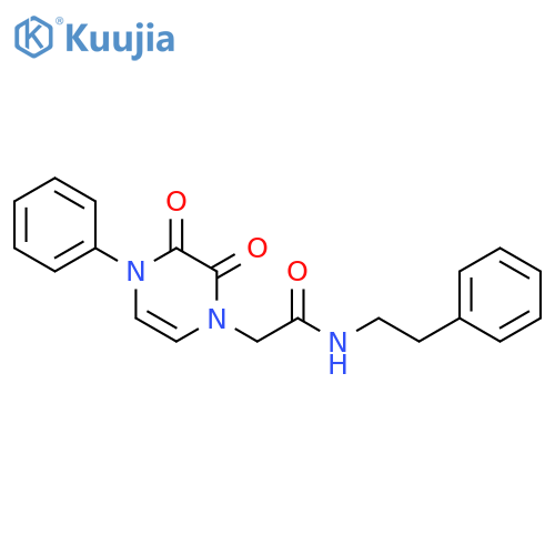 2-(2,3-dioxo-4-phenyl-1,2,3,4-tetrahydropyrazin-1-yl)-N-(2-phenylethyl)acetamide structure