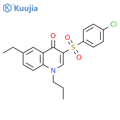 3-(4-chlorobenzenesulfonyl)-6-ethyl-1-propyl-1,4-dihydroquinolin-4-one structure