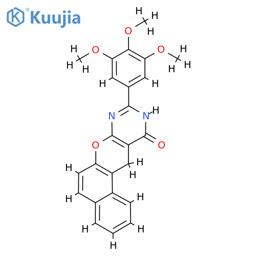 2-(3,4,5-trimethoxyphenyl)-4,5-dihydro-3H-12-oxa-1,3-diazatetraphen-4-one structure