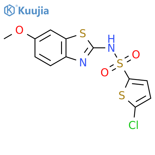 5-chloro-N-(6-methoxy-1,3-benzothiazol-2-yl)thiophene-2-sulfonamide structure