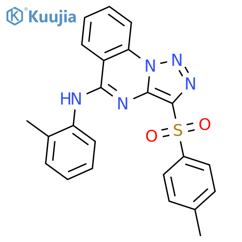 3-(4-methylbenzenesulfonyl)-N-(2-methylphenyl)-1,2,3triazolo1,5-aquinazolin-5-amine structure