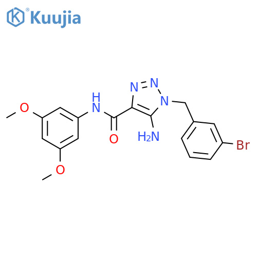 5-amino-1-(3-bromophenyl)methyl-N-(3,5-dimethoxyphenyl)-1H-1,2,3-triazole-4-carboxamide structure