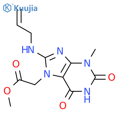 methyl 2-{3-methyl-2,6-dioxo-8-(prop-2-en-1-yl)amino-2,3,6,7-tetrahydro-1H-purin-7-yl}acetate structure