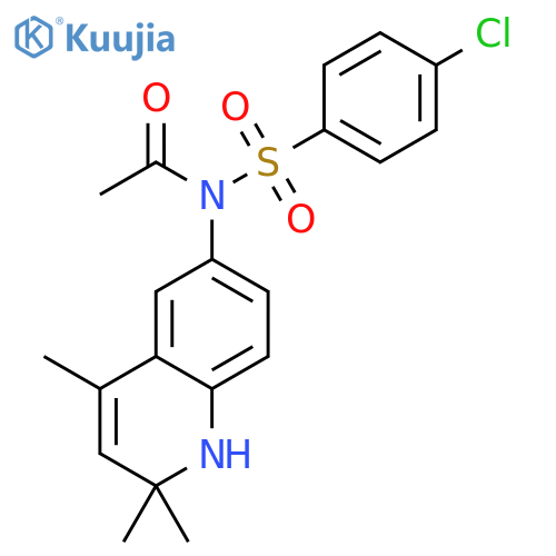 Acetamide,N-[(4-chlorophenyl)sulfonyl]-N-(1,2-dihydro-2,2,4-trimethyl-6-quinolinyl)- structure