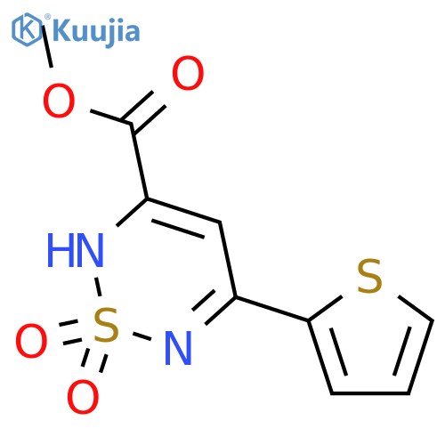 <br>1,1-Dioxo-5-thiophen-2-yl-1,2-dihydro-1lambda*6*-[1,2,6]thiadiazine-3-carbo xylic acid methyl ester structure