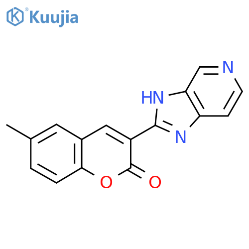 3-{1H-imidazo4,5-cpyridin-2-yl}-6-methyl-2H-chromen-2-one structure