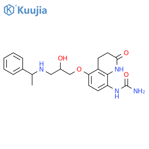 Urea, N-[1,2,3,4-tetrahydro-5-[2-hydroxy-3-[(1-phenylethyl)amino]propoxy]-2-oxo-8-quinolinyl]- structure