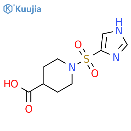 1-(1H-imidazol-4-ylsulfonyl)piperidine-4-carboxylic acid structure