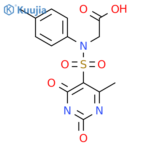 [[(6-Methyl-2,4-dioxo-1,2,3,4-tetrahydropyrimidin-5-yl)sulfonyl](4-methylphenyl)amino]acetic acid structure