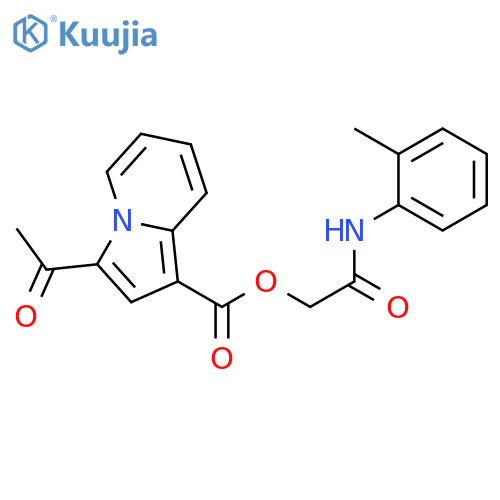 (2-methylphenyl)carbamoylmethyl 3-acetylindolizine-1-carboxylate structure