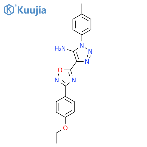 4-3-(4-ethoxyphenyl)-1,2,4-oxadiazol-5-yl-1-(4-methylphenyl)-1H-1,2,3-triazol-5-amine structure