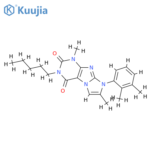8-(2,3-dimethylphenyl)-1,7-dimethyl-3-pentyl-1H,2H,3H,4H,8H-imidazo1,2-gpurine-2,4-dione structure