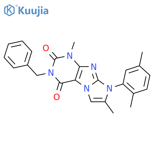 3-benzyl-8-(2,5-dimethylphenyl)-1,7-dimethyl-1H,2H,3H,4H,8H-imidazo1,2-gpurine-2,4-dione structure