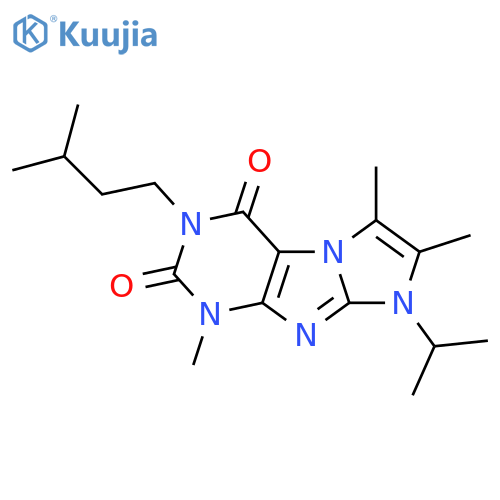 1,6,7-trimethyl-3-(3-methylbutyl)-8-(propan-2-yl)-1H,2H,3H,4H,8H-imidazo1,2-gpurine-2,4-dione structure