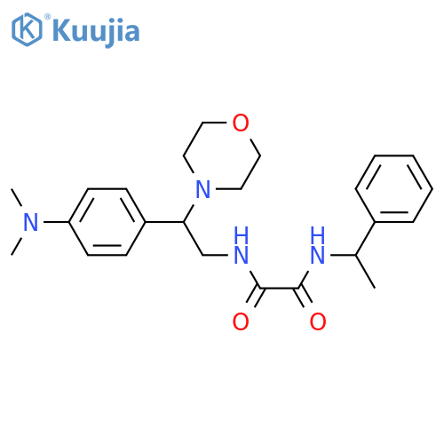 N-{2-4-(dimethylamino)phenyl-2-(morpholin-4-yl)ethyl}-N'-(1-phenylethyl)ethanediamide structure