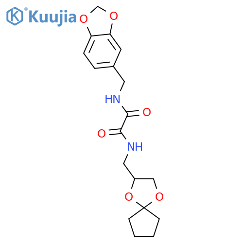 N'-(2H-1,3-benzodioxol-5-yl)methyl-N-({1,4-dioxaspiro4.4nonan-2-yl}methyl)ethanediamide structure